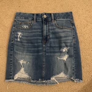 american eagle denim skirt